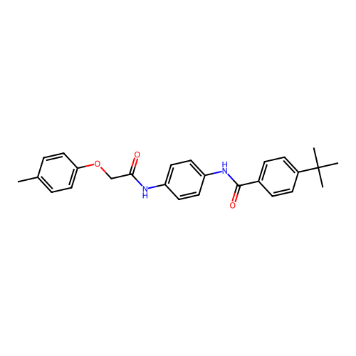 4-tert-butyl-N-[4-[[2-(4-methylphenoxy)acetyl]amino]phenyl]benzamide structure