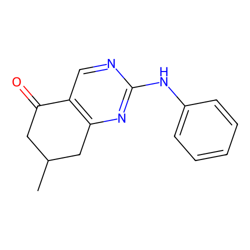 2-anilino-7-methyl-7,8-dihydro-5(6H)-quinazolinone structure
