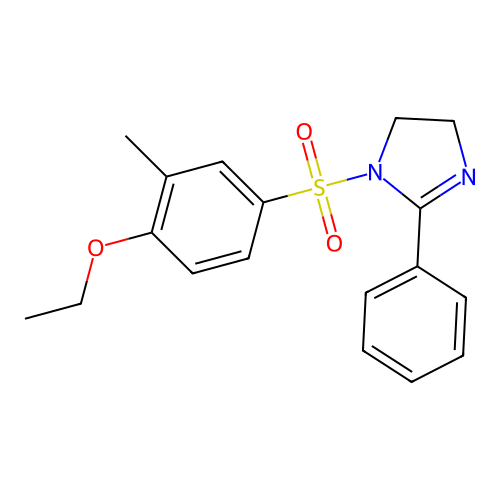 1-((4-ethoxy-3-methylphenyl)sulfonyl)-2-phenyl-4,5-dihydro-1H-imidazole structure