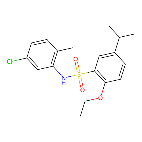 (5-Chloro-2-methylphenyl){[2-ethoxy-5-(methylethyl)phenyl]sulfonyl}amine structure