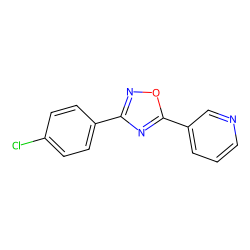 3-(4-Chlorophenyl)-5-pyridin-3-yl-1,2,4-oxadiazole structure