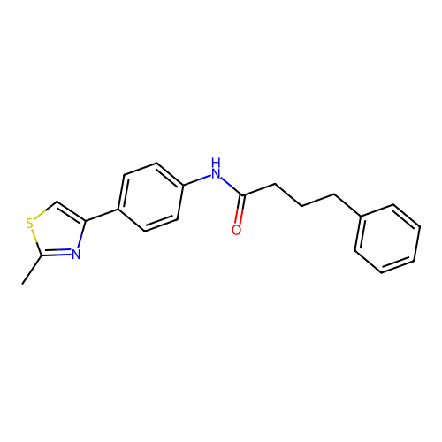 N-[4-(2-methyl-1,3-thiazol-4-yl)phenyl]-4-phenylbutanamide structure
