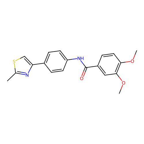 3,4-dimethoxy-N-[4-(2-methyl-1,3-thiazol-4-yl)phenyl]benzamide structure
