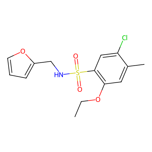5-chloro-2-ethoxy-N-(furan-2-ylmethyl)-4-methylbenzenesulfonamide structure