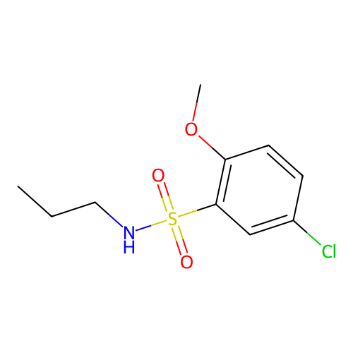 5-chloro-2-methoxy-N-propylbenzenesulfonamide structure