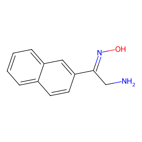 N-(2-amino-1-naphthalen-2-ylethylidene)hydroxylamine structure