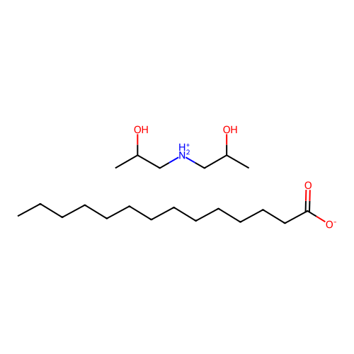 Bis(2-hydroxypropyl)azanium;tetradecanoate structure