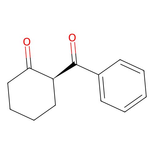 Cyclohexanone, 2-benzoyl-, (2S)- structure
