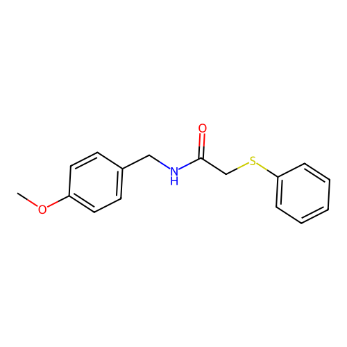 N-(4-methoxybenzyl)-2-(phenylsulfanyl)acetamide structure