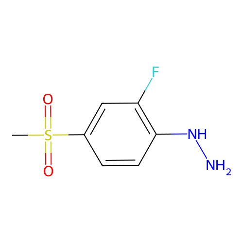 [2-Fluoro-4-(methylsulfonyl)phenyl]hydrazine structure