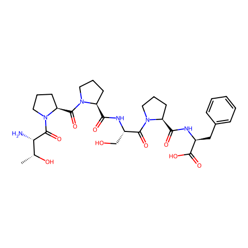 H-Thr-Pro-Pro-Ser-Pro-Phe-OH structure