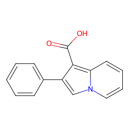 1-Indolizinecarboxylic acid, 2-phenyl- structure