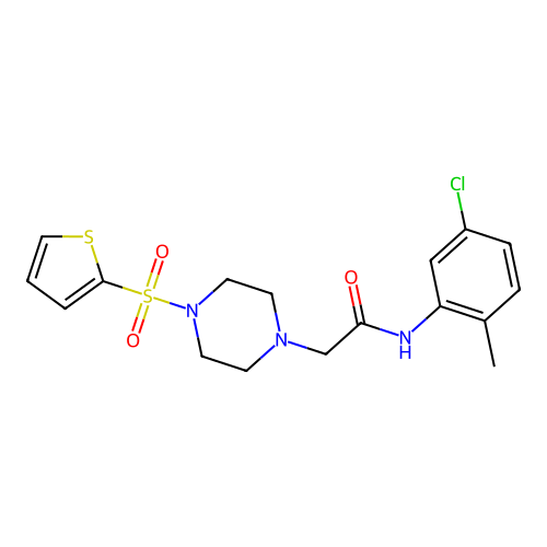 N-(5-chloro-2-methylphenyl)-2-(4-thiophen-2-ylsulfonylpiperazin-1-yl)acetamide structure