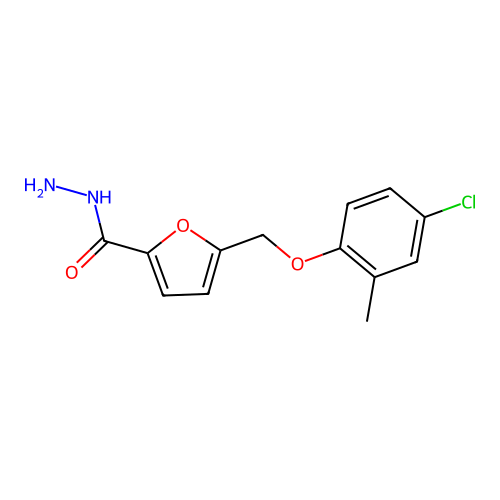 5-[(4-Chloro-2-methylphenoxy)methyl]furan-2-carbohydrazide structure