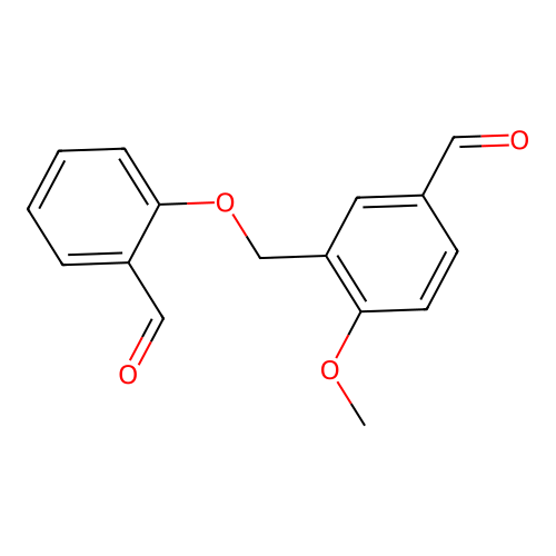 3-[(2-Formylphenoxy)methyl]-4-methoxybenzaldehyde structure