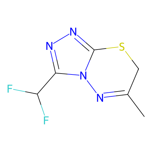 3-(difluoromethyl)-6-methyl-7H-[1,2,4]triazolo[3,4-b][1,3,4]thiadiazine structure