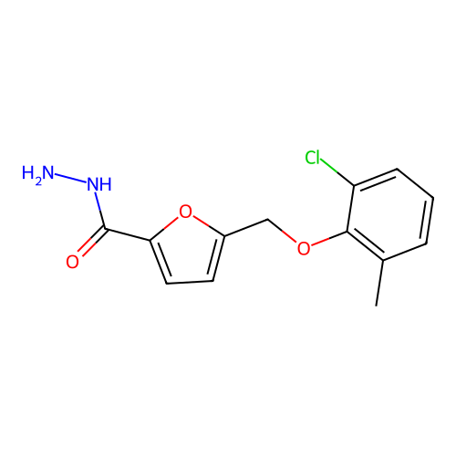5-[(2-Chloro-6-methylphenoxy)methyl]furan-2-carbohydrazide structure