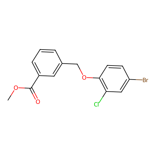 Methyl 3-[(4-bromo-2-chlorophenoxy)methyl]benzoate structure