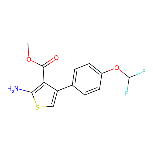 Methyl 2-amino-4-[4-(difluoromethoxy)phenyl]thiophene-3-carboxylate structure