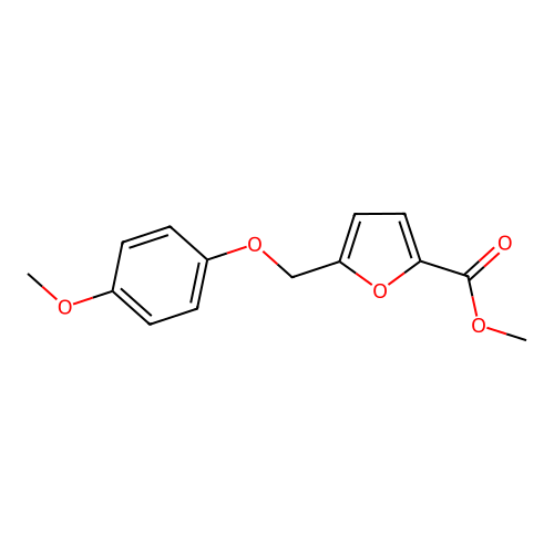 Methyl 5-[(4-methoxyphenoxy)methyl]furan-2-carboxylate structure
