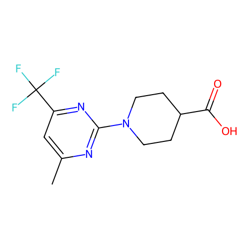 1-[4-Methyl-6-(trifluoromethyl)pyrimidin-2-yl]piperidine-4-carboxylic acid structure
