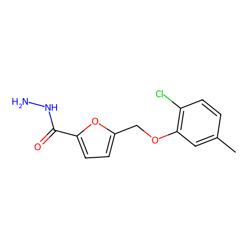5-[(2-Chloro-5-methylphenoxy)methyl]furan-2-carbohydrazide structure