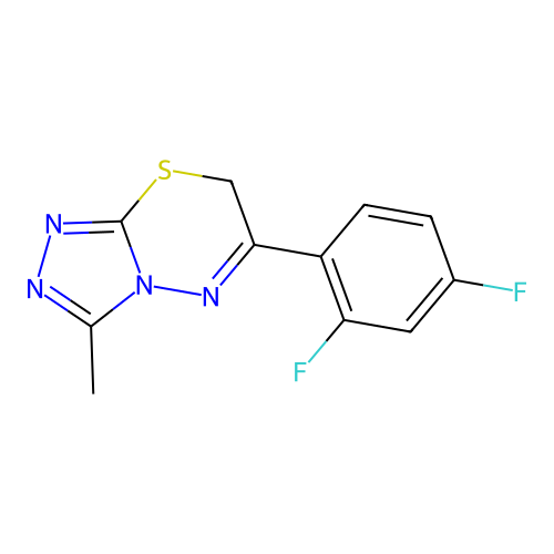 6-(2,4-Difluorophenyl)-3-methyl-7H-1,2,4-triazolo(3,4-b)(1,3,4)thiadiazine structure