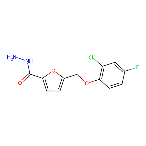 5-[(2-Chloro-4-fluorophenoxy)methyl]furan-2-carbohydrazide structure