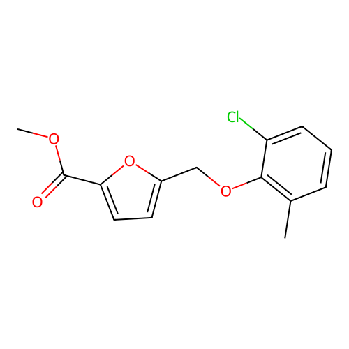 Methyl 5-((2-chloro-6-methylphenoxy)methyl)furan-2-carboxylate structure