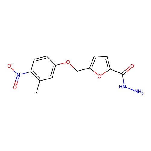 5-[(3-Methyl-4-nitrophenoxy)methyl]furan-2-carbohydrazide structure