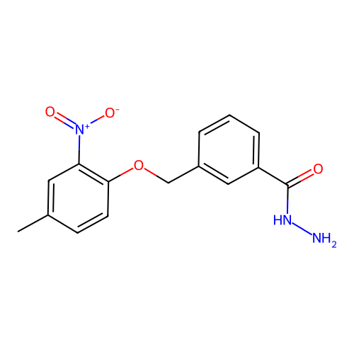 3-[(4-Methyl-2-nitrophenoxy)methyl]benzohydrazide structure