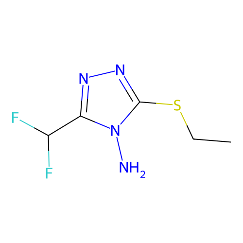 3-(difluoromethyl)-5-(ethylthio)-4H-1,2,4-triazol-4-amine structure