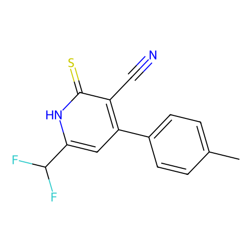 6-(Difluoromethyl)-2-thioxo-4-(p-tolyl)-1,2-dihydropyridine-3-carbonitrile structure