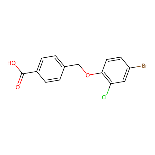 4-[(4-Bromo-2-chlorophenoxy)methyl]benzoic acid structure