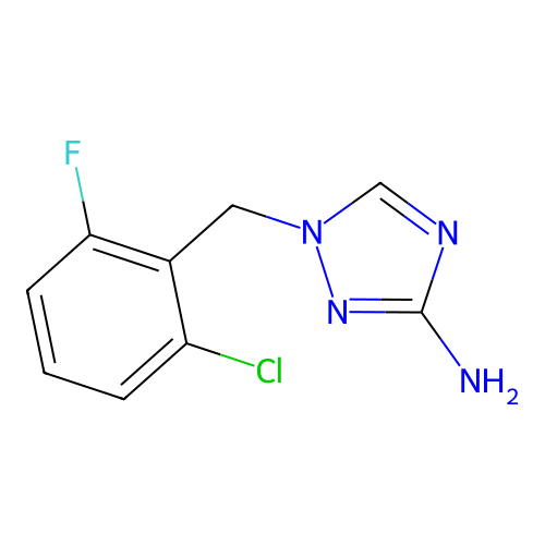 1-(2-chloro-6-fluorobenzyl)-1H-1,2,4-triazol-3-amine structure