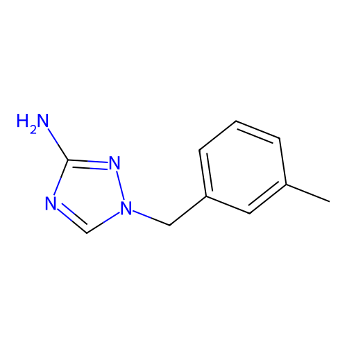 1-((3-methylphenyl)methyl)-1H-1,2,4-triazol-3-amine structure