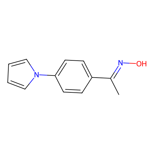 1-[4-(1H-Pyrrol-1-yl)phenyl]ethanone oxime structure
