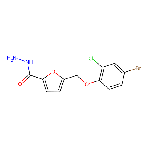 5-[(4-Bromo-2-chlorophenoxy)methyl]furan-2-carbohydrazide structure