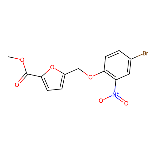 Methyl 5-[(4-bromo-2-nitrophenoxy)methyl]furan-2-carboxylate structure