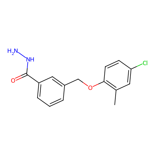 3-[(4-Chloro-2-methylphenoxy)methyl]benzohydrazide structure