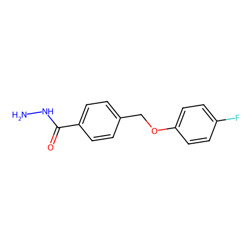 4-[(4-Fluorophenoxy)methyl]benzohydrazide structure