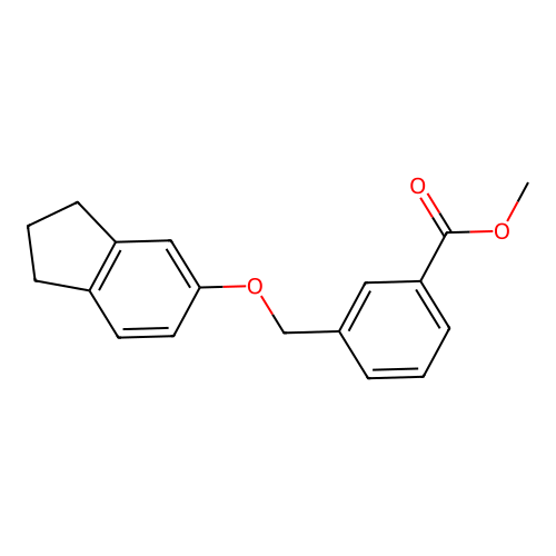 methyl 3-[(2,3-dihydro-1H-inden-5-yloxy)methyl]benzoate structure