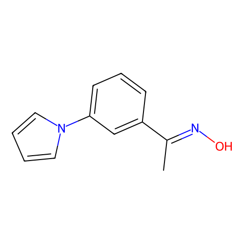 N-{1-[3-(1H-pyrrol-1-yl)phenyl]ethylidene}hydroxylamine structure