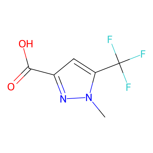 1-methyl-5-(trifluoromethyl)-1H-pyrazole-3-carboxylic acid structure