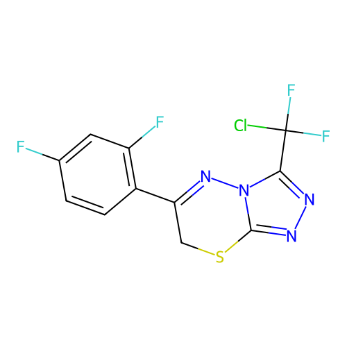 3-(Chlorodifluoromethyl)-6-(2,4-difluorophenyl)-7H-[1,2,4]triazolo[3,4-b][1,3,4]thiadiazine structure
