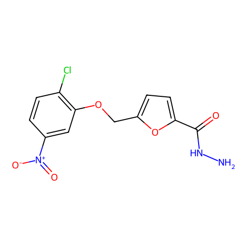 5-[(2-Chloro-5-nitrophenoxy)methyl]furan-2-carbohydrazide structure