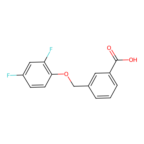 3-[(2,4-Difluorophenoxy)methyl]benzoic acid structure