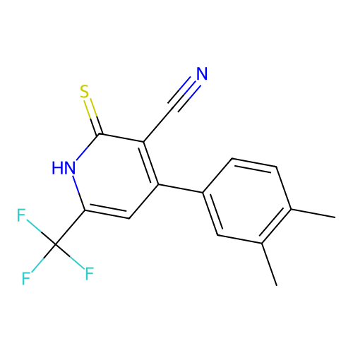 4-(3,4-Dimethylphenyl)-2-mercapto-6-(trifluoromethyl)nicotinonitrile structure