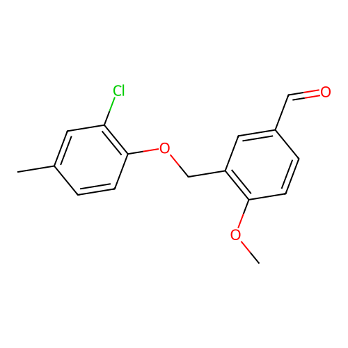 3-[(2-Chloro-4-methylphenoxy)methyl]-4-methoxybenzaldehyde structure