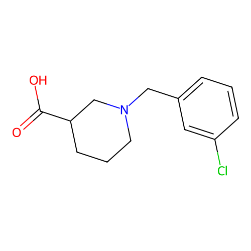 1-(3-Chlorobenzyl)piperidine-3-carboxylic acid structure